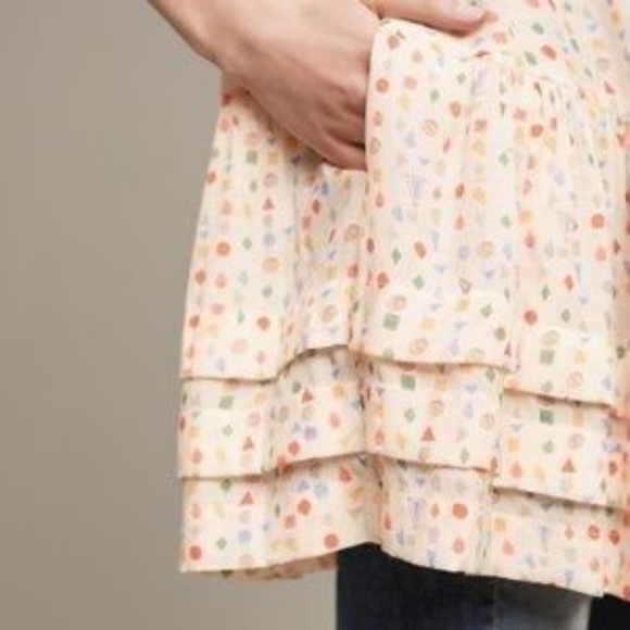 {Anthro} Maeve "Paccia" Confetti Ruffle Blouse - Picture 2 of 7